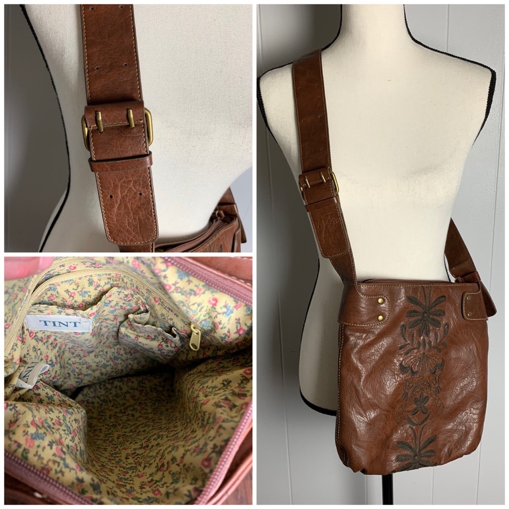 TINT Vegan Leather Embroidered Purse